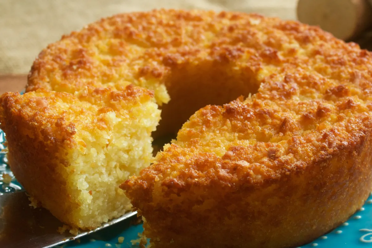 Receita de bolo de macaxeira