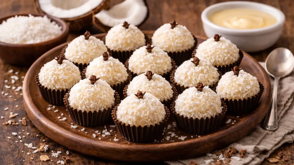 Beijinho de coco sem fogão