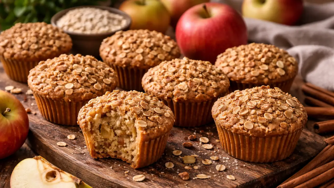 Bolinho de Maçã com Aveia
