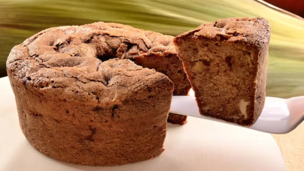 Bolo de maça com castanha