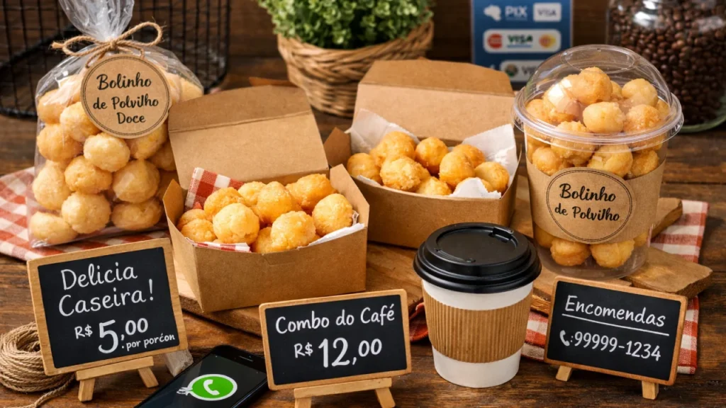 Como embalar e vender bolinho doce de polvilho