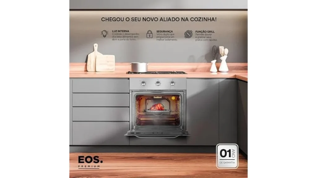 Forno EOS 72L - um dos melhores fornos elétricos de embutir