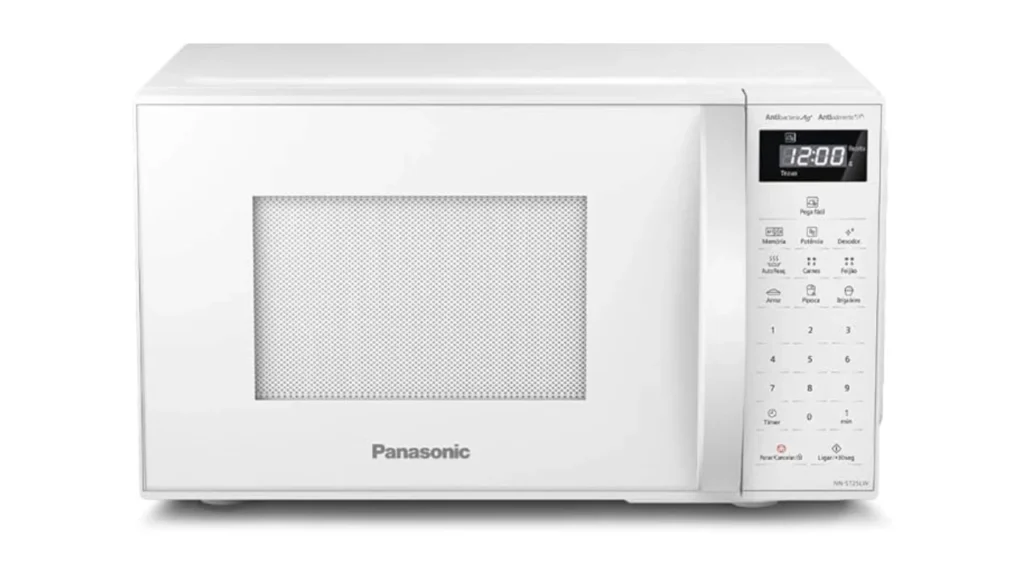 O Panasonic Micro-ondas 21L Branco 127v NN-ST25LWRU é um dos melhores microondas custo benefícios do Brasil