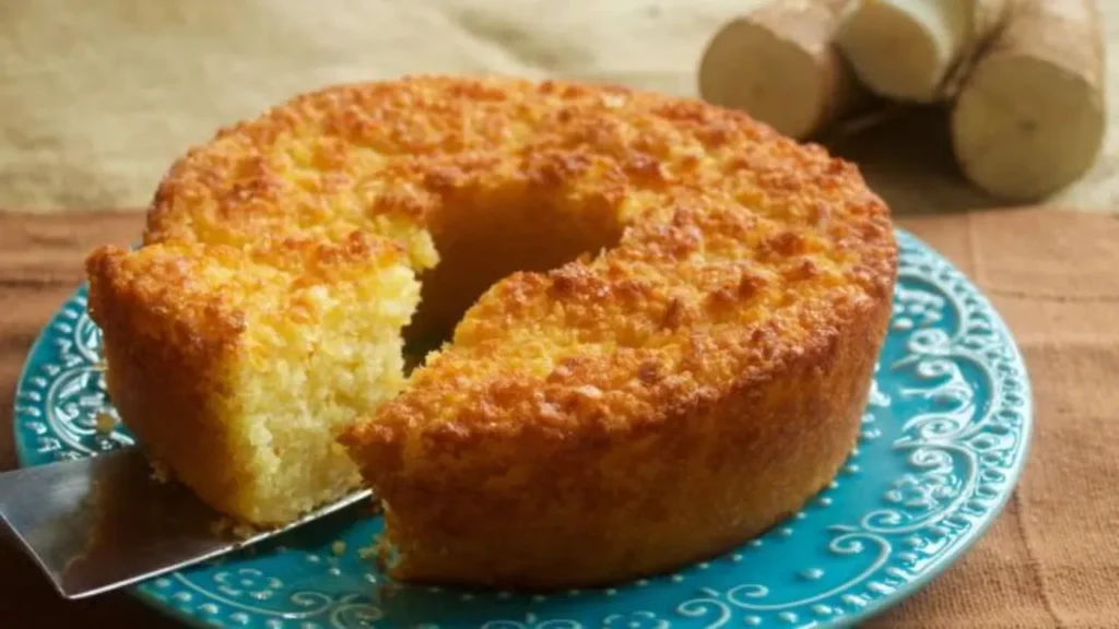 Bolo de macaxeira de liquidificador
