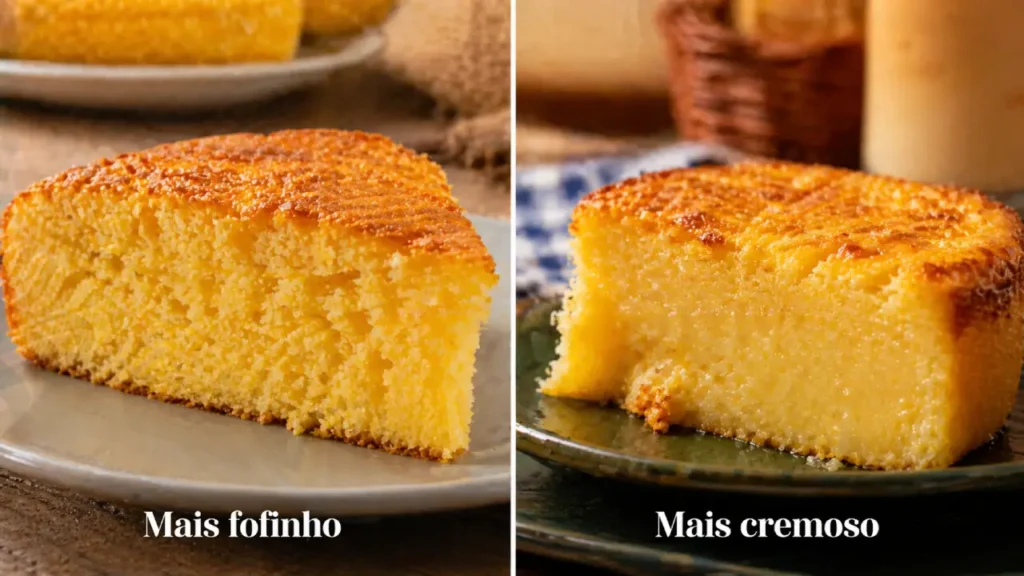 Bolo de milho de latinha versão mais fofinha e versão mais cremosa