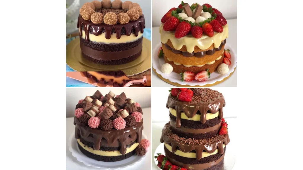Bolos Naked Cakes Decorados