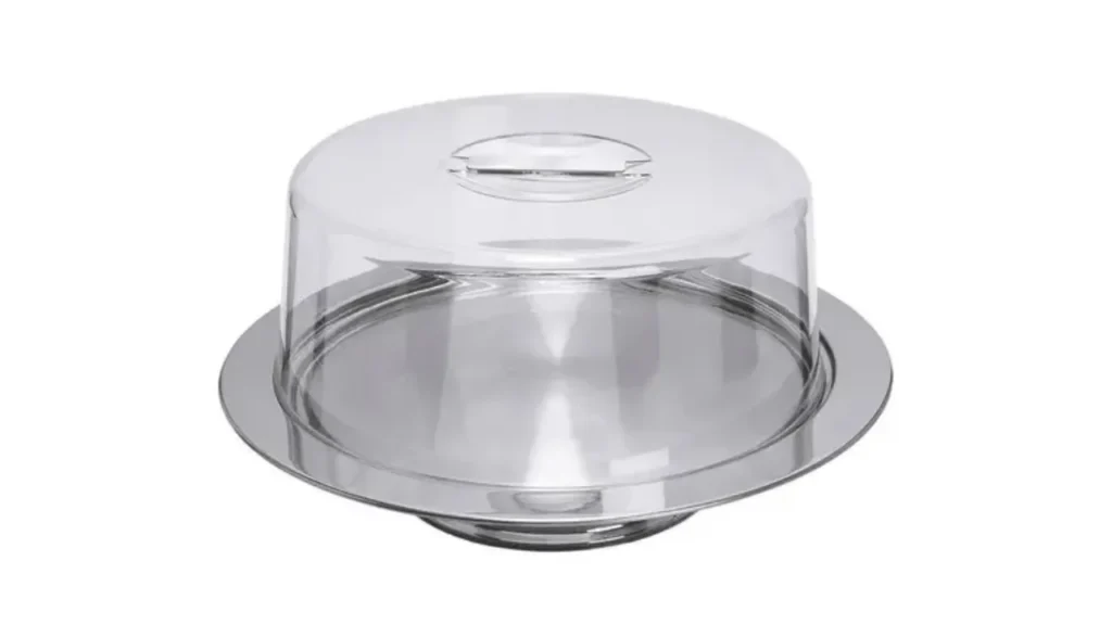 Guarda bolo para armazenamento seguro do bolo.