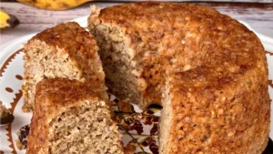 Bolo de aveia com banana