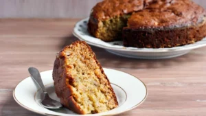 Bolo de maçã e aveia