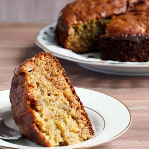 Bolo de maçã e aveia