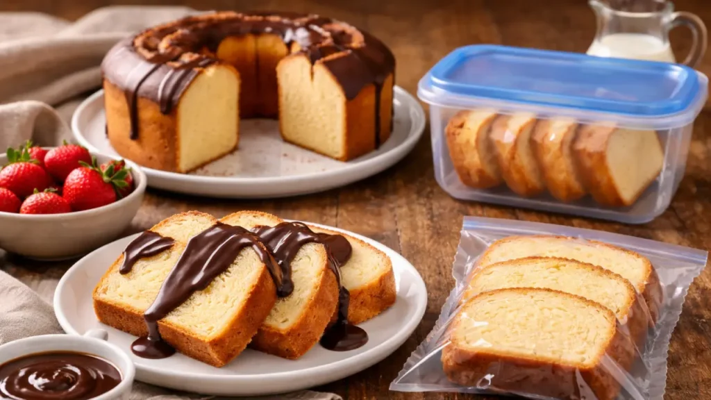 Como servir e como armazenar esse bolo simples de liquidificador