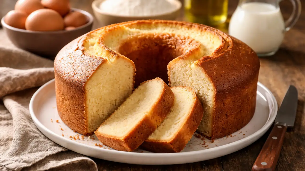 Bolo simples de liquidificador