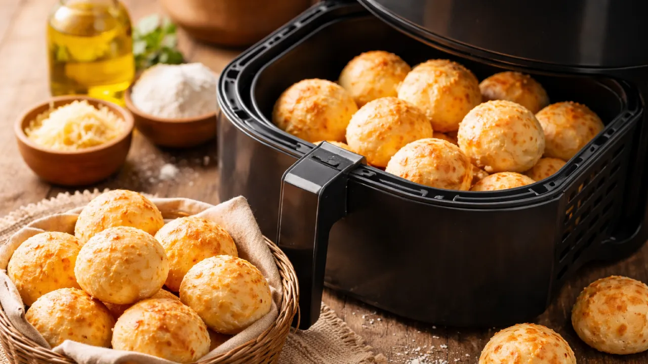 pão de queijo na airfryer