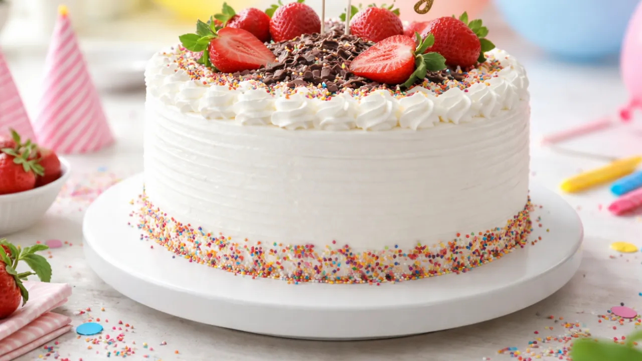 Bolo de aniversário simples e bonito