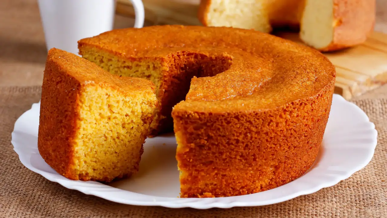 Bolo de fubá fofinho